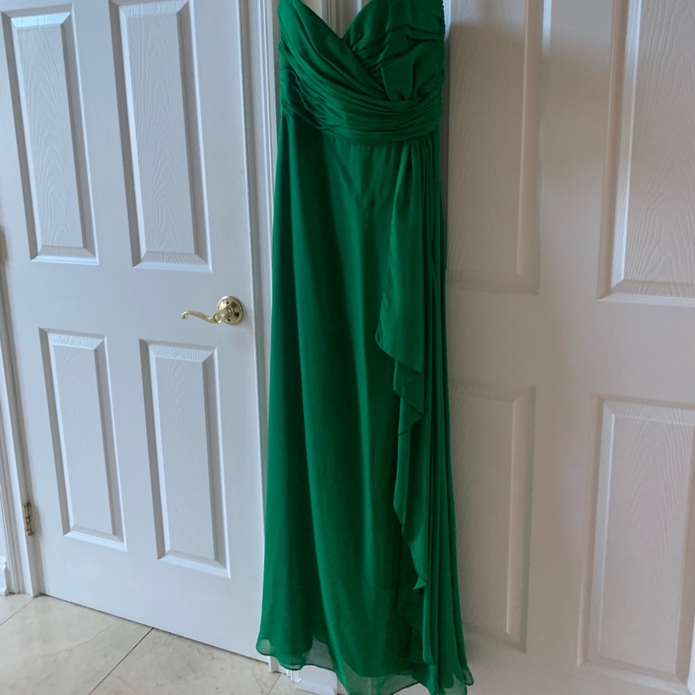 Green Strapless Bridesmaid Dress